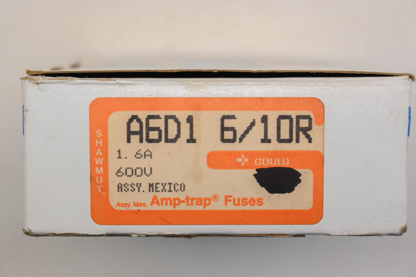 Gould A6D1-6/10R 1.6A-600V Fuses Qty 5 NOS