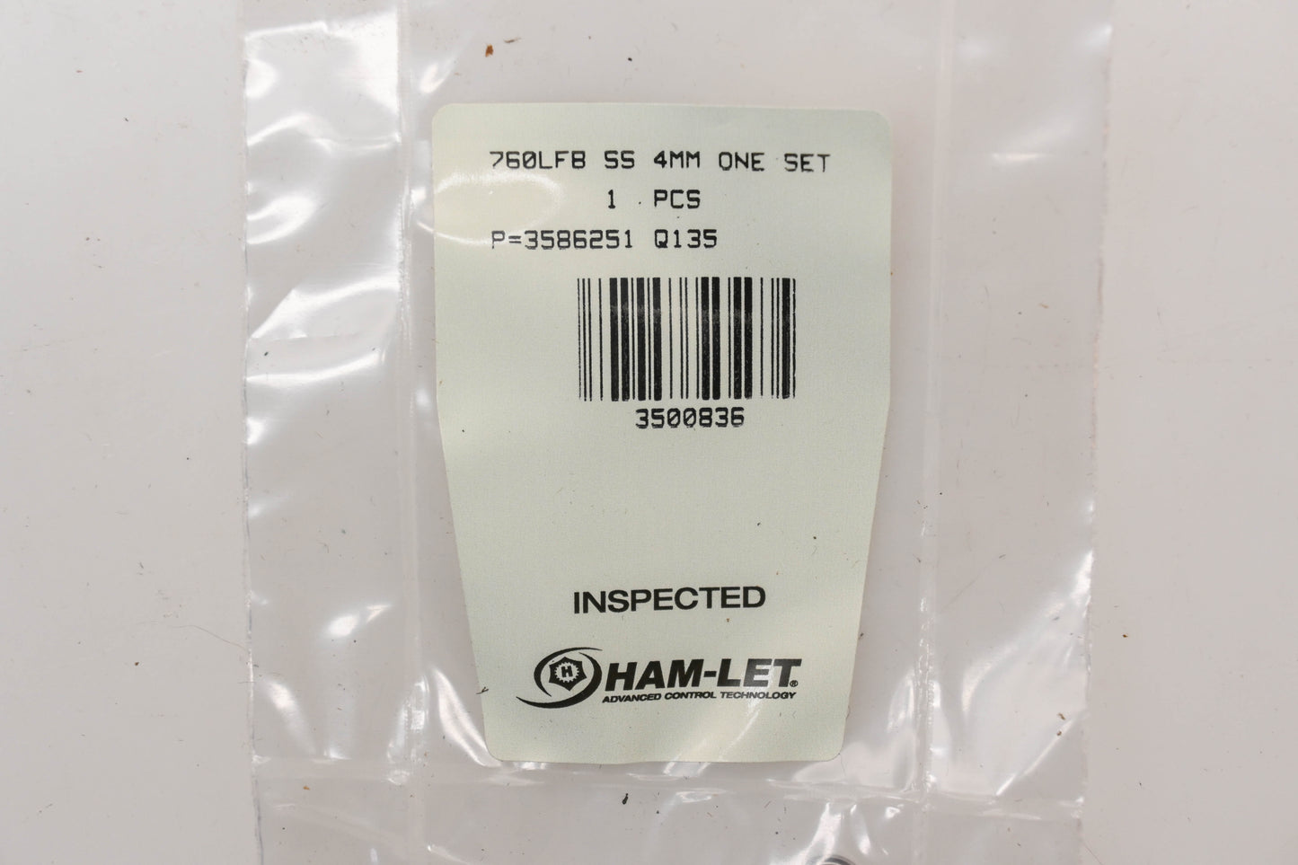 Ham-Let 3500836 4mm Stainless Steal Ferrule Kit NOS
