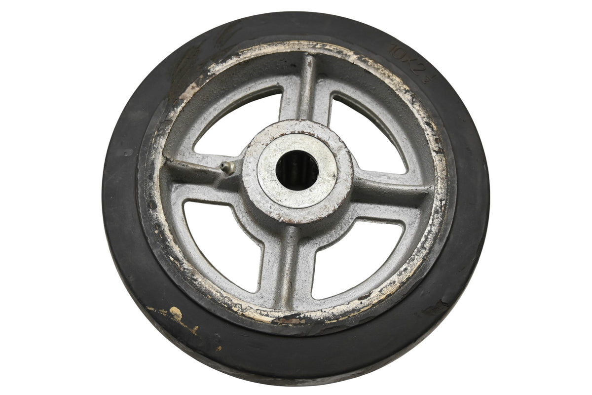 Wesco 150596 10" x 2-1/2" x 1" Mold-On Rubber Wheel