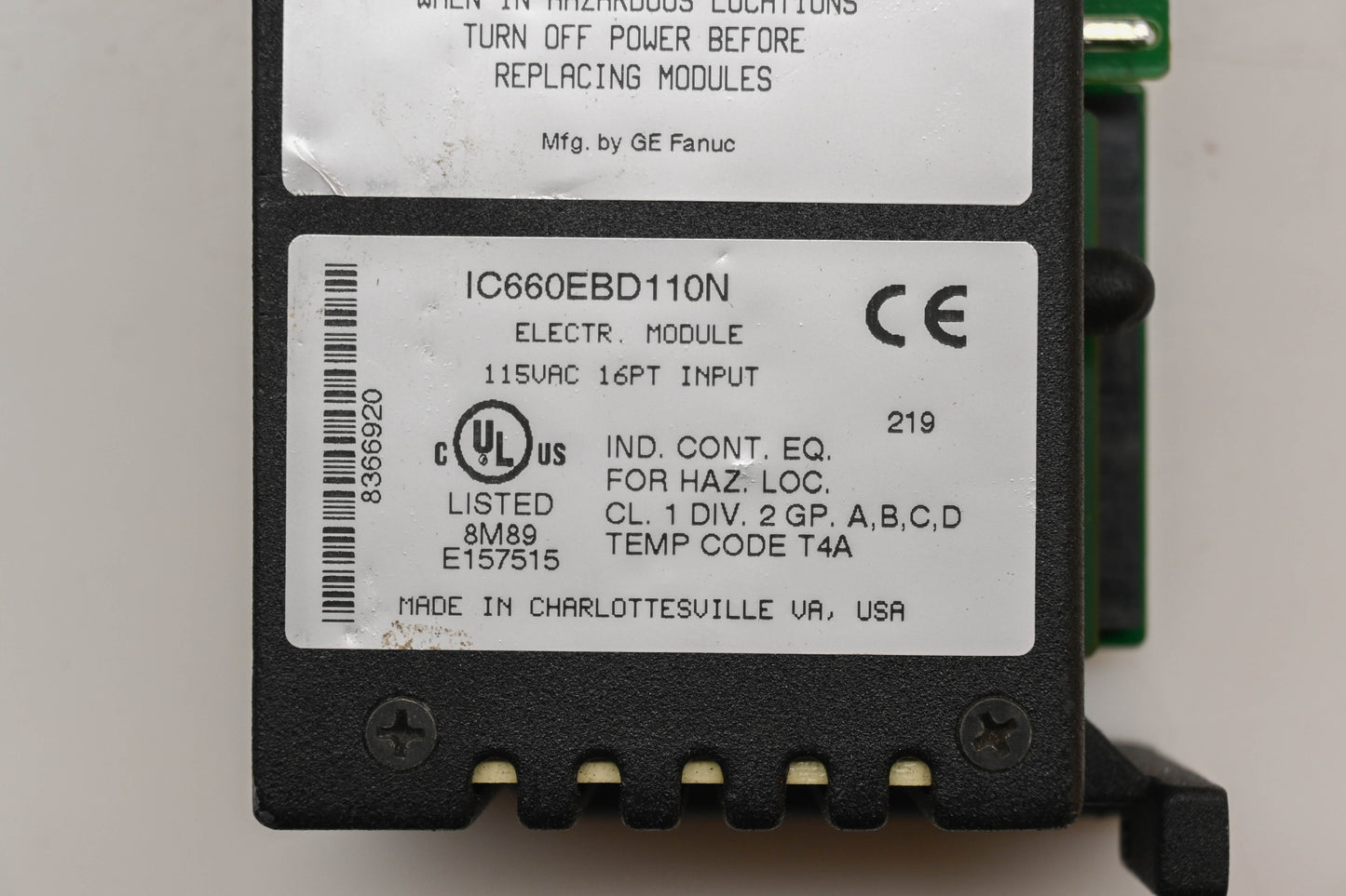GE Fanuc IC660EBD110N, IC660BBD110, IC660EBD110 Genius Electronic Module