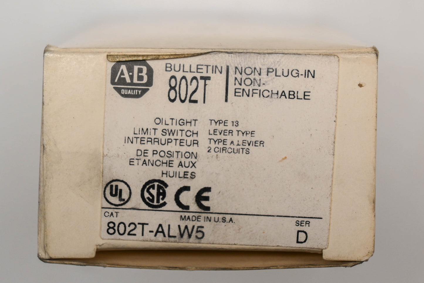 Allen-Bradley 802T-ALW5, 802TALW5 Limit Switch Kit NOS