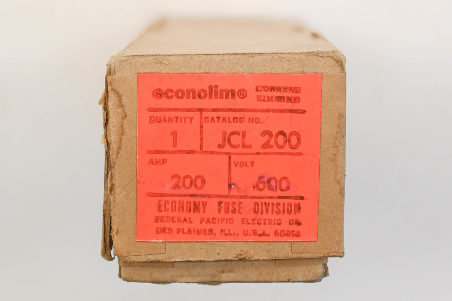 Econolim JCL 200, JCL-200 200A-600V Fuse NOS