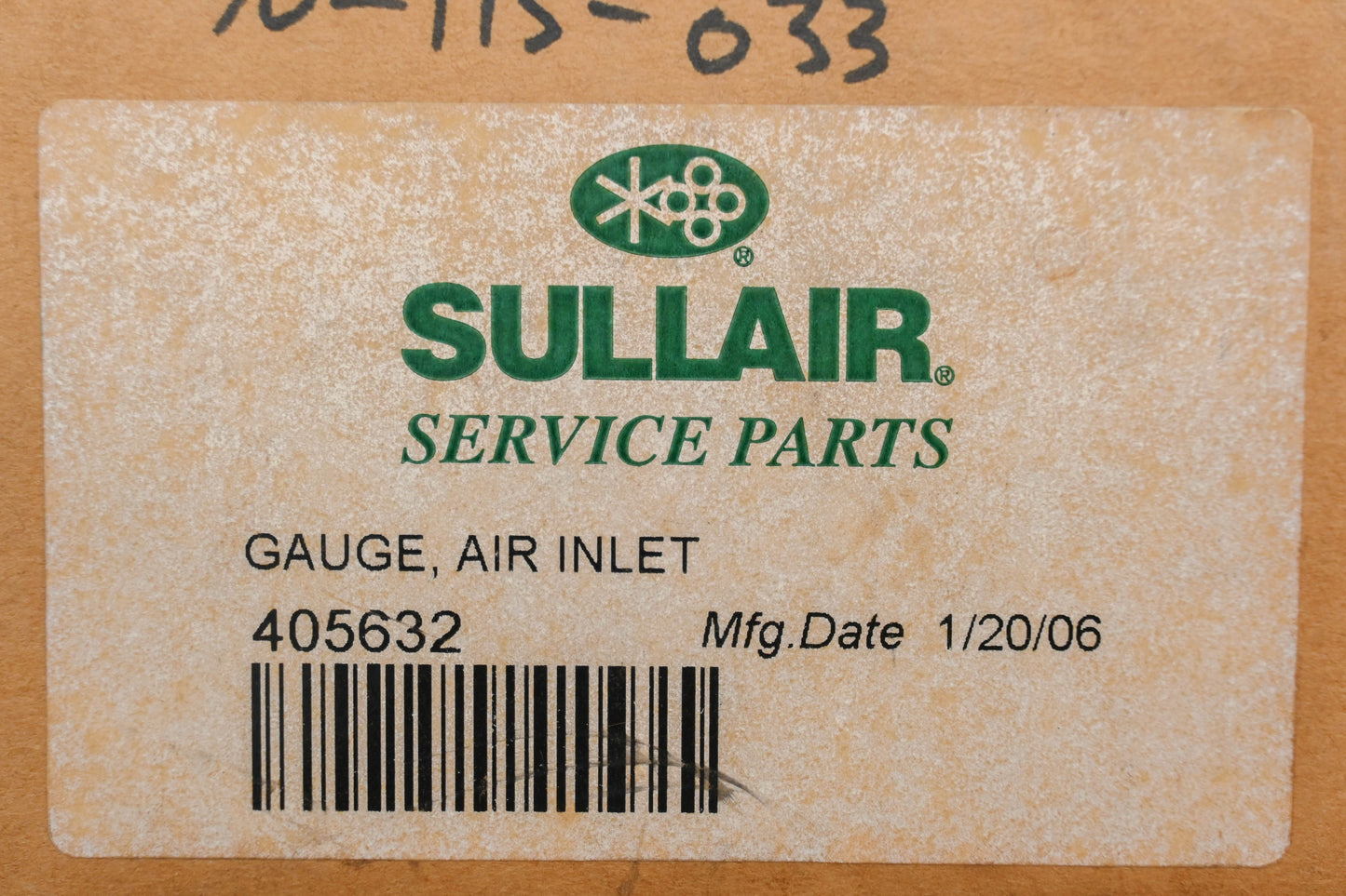 Sullair 405632 Air Inlet Temperature Gauge Kit NOS