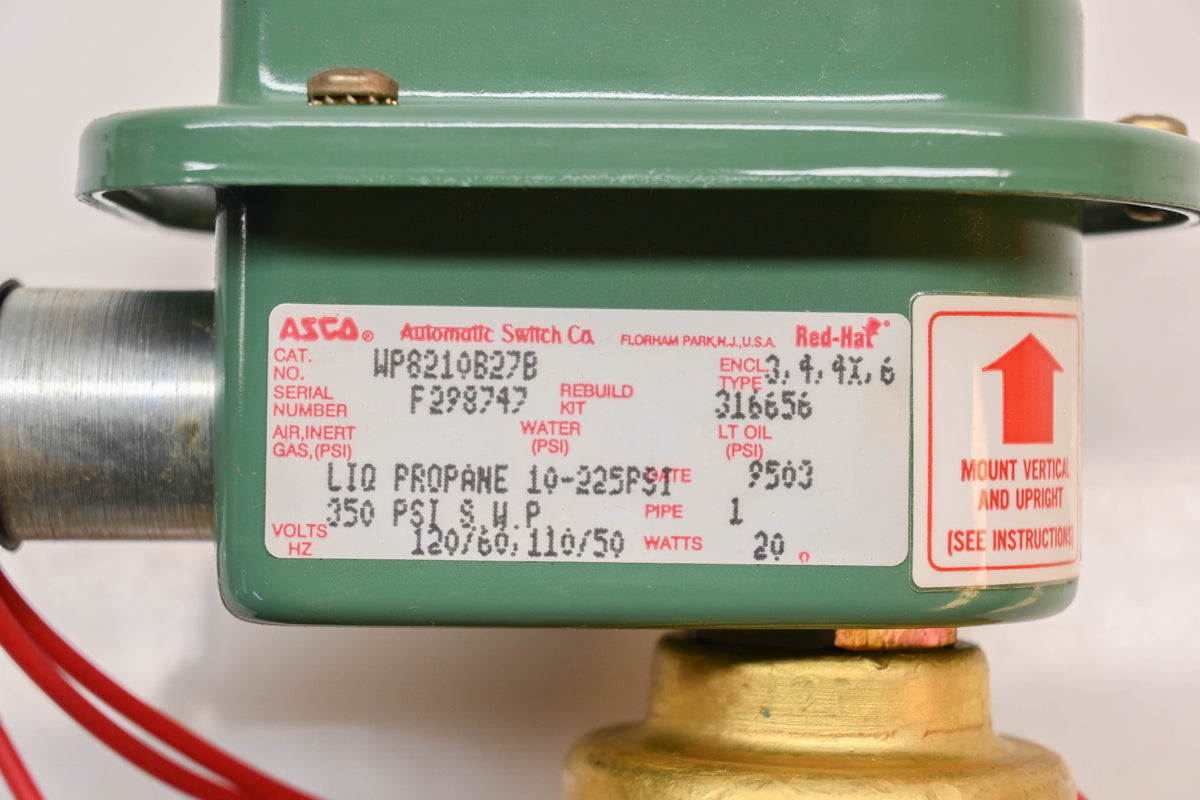 ASCO WP8210B27B 20W 120V/60Hz-110V/50Hz Solenoid Valve NOS