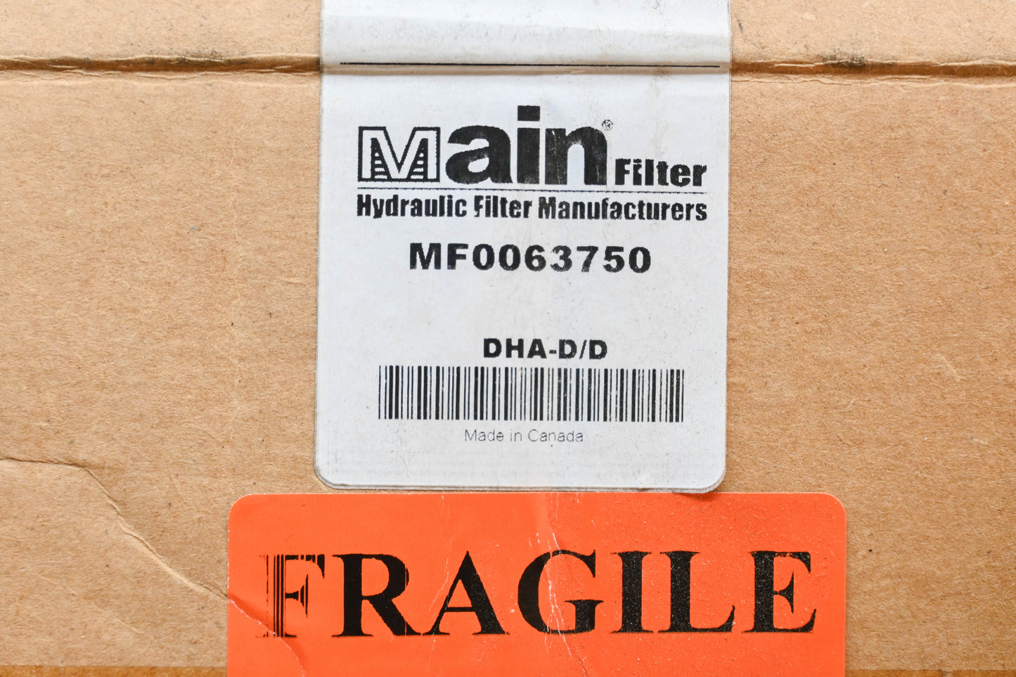 Main Filter MF0063750, DHA-D/D Hydraulic Filter NOS