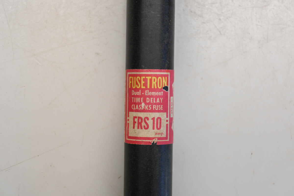 Bussmann FRS 10, FRS-10 Fusetron 10A-600V Fuses Qty 2 NOS