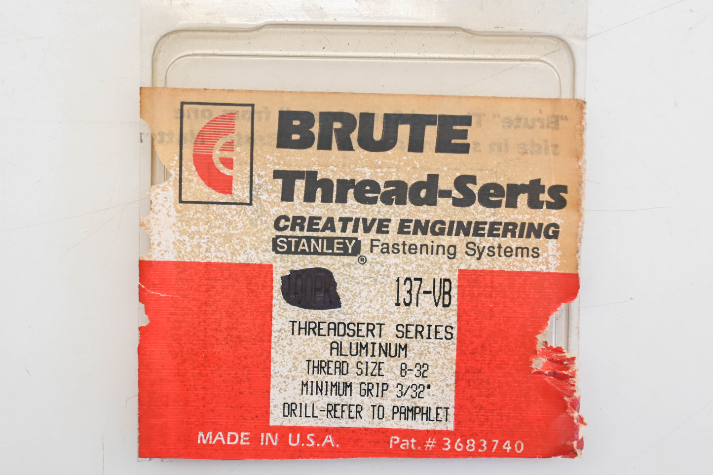 Brute 137-VB 8-32 Aluminum Thread-Serts Qty 10 NOS