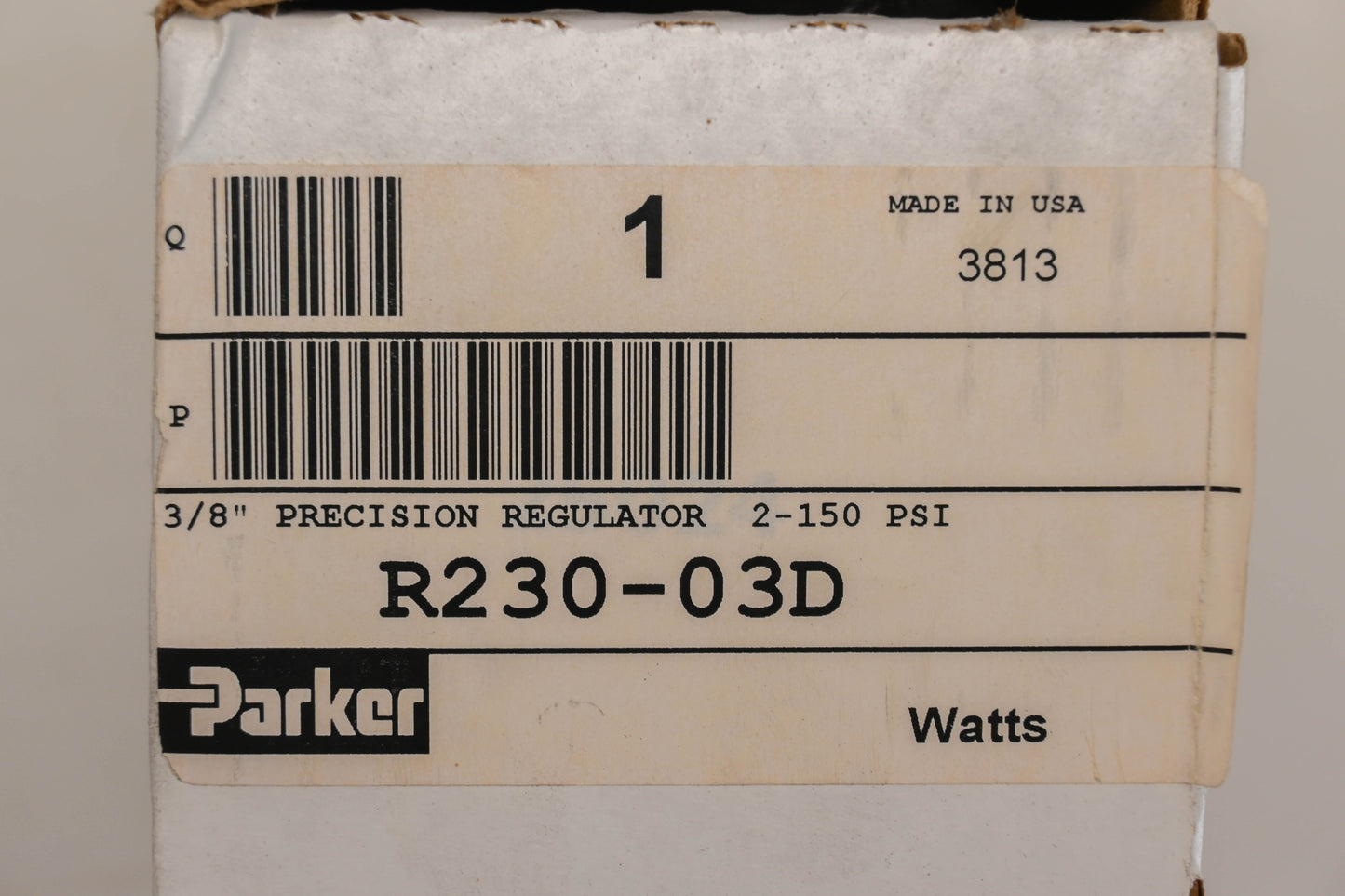 Parker R230-03D, 017945-002 3/8" Pneumatic Regulator Assembly NOS