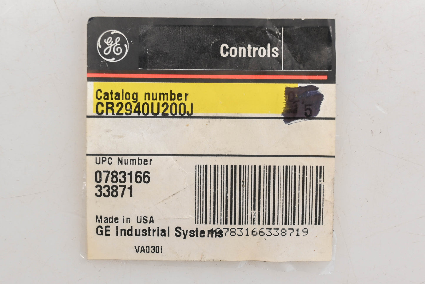 GE CR2940U200J, 0783166-33871 Green Indicator Light Cap NOS