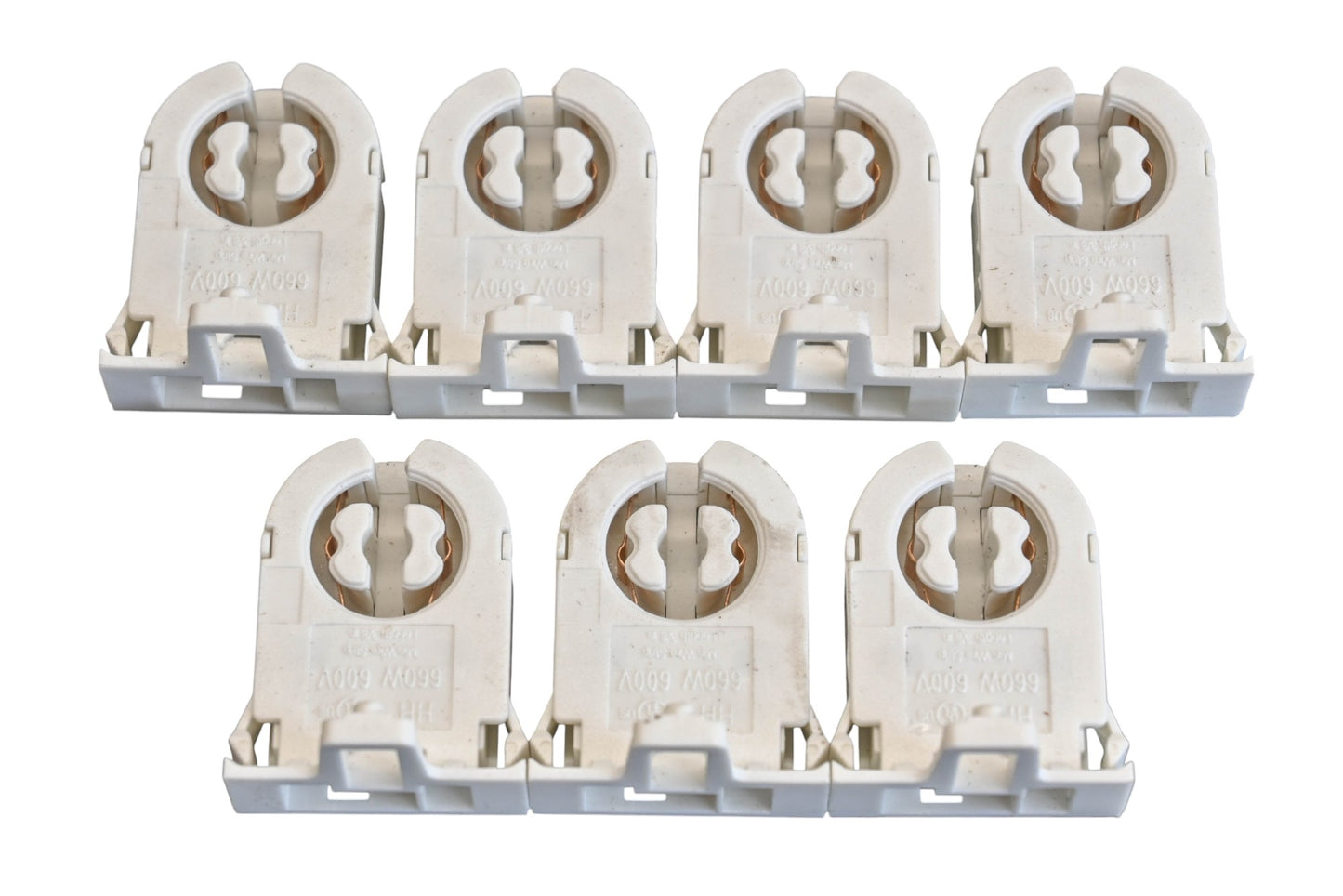 Keystone KT-SOCKET-T8-U-S, DAE-59 660A-600V Short Lamp Sockets Qty 7 NOS