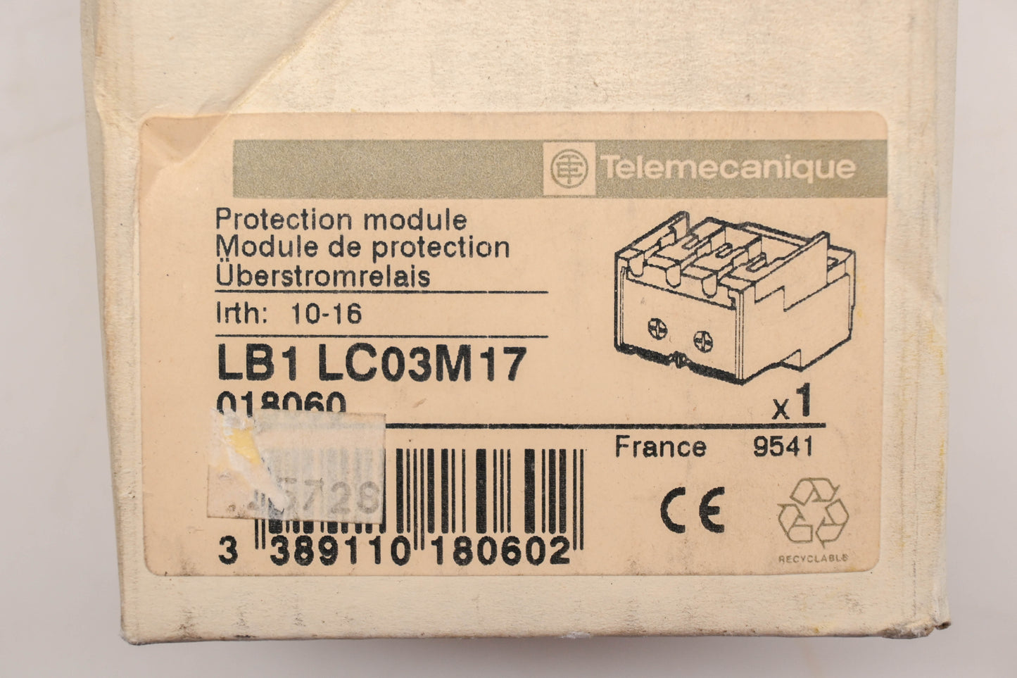 Telemecanique LB1LC03M17 Overload Protection Module Assembly NOS