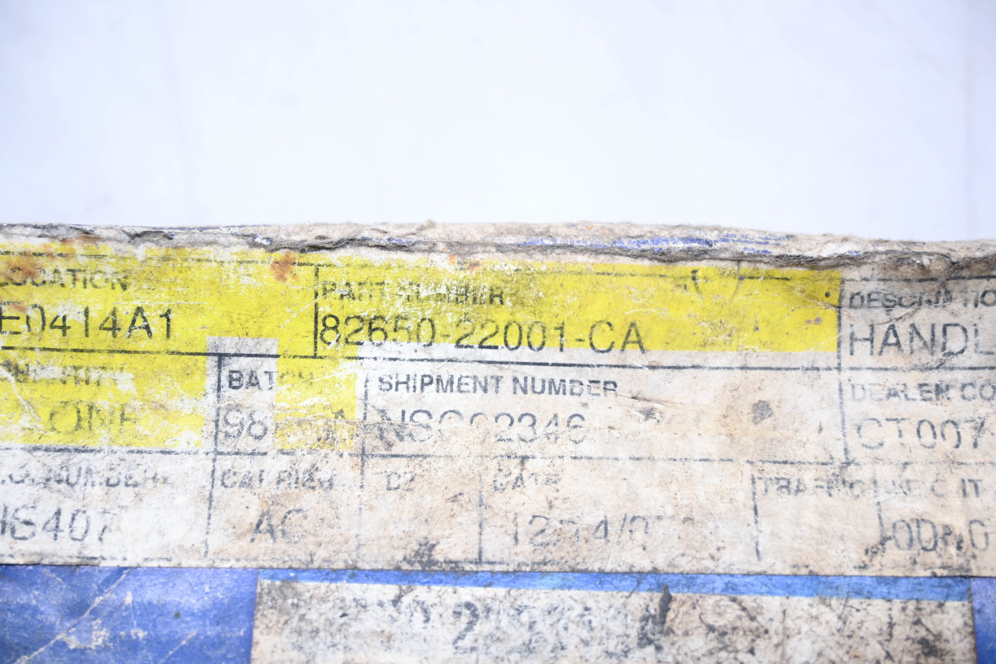 Hyundai 82650-22001-CA, 82650-22000 Front Left Exterior Door Handle NOS