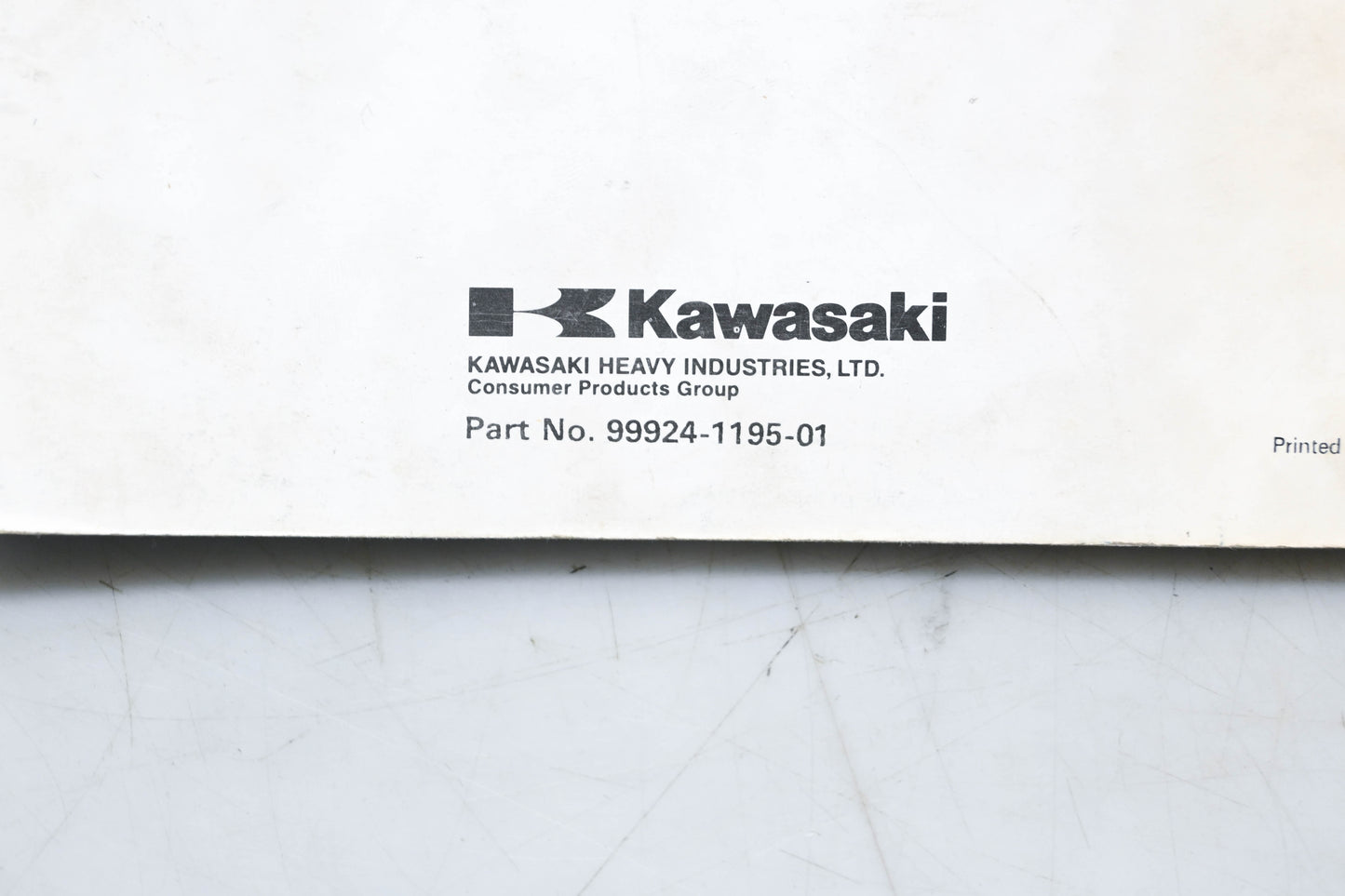 OEM Kawasaki 99924-1195-01 1100ZXi Jet Ski Service Manual