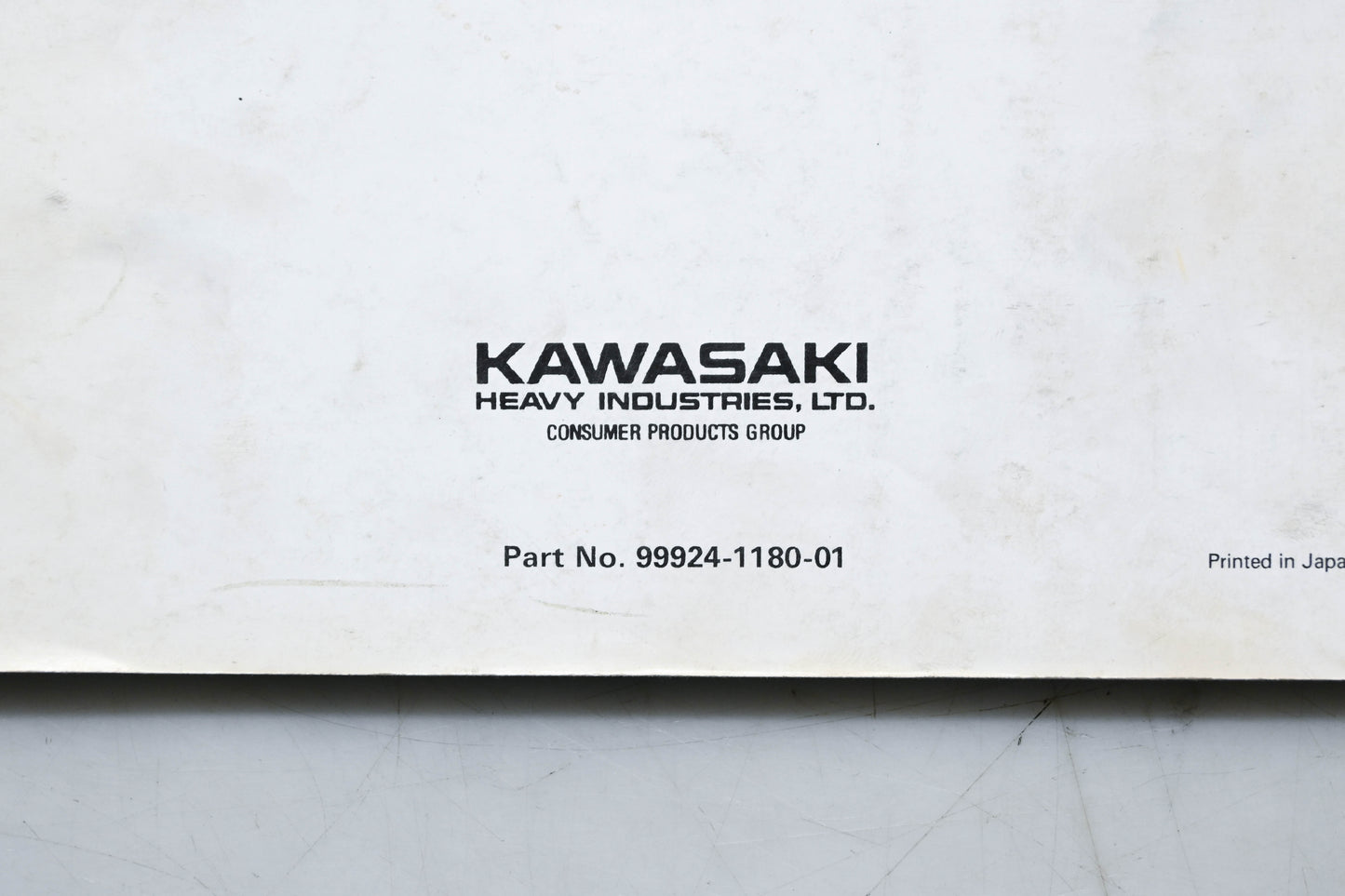 OEM Kawasaki 99924-1180-01 Jet Ski XiR Service Manual