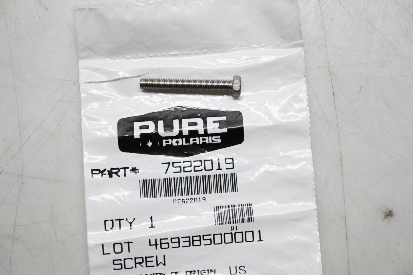 New OEM Polaris 7522019 Hex Cap Screw NOS