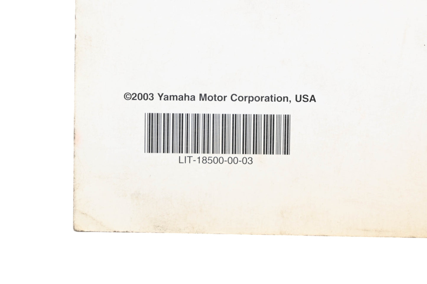 OEM Yamaha LIT-18500-00-03 03 Watercraft Technical Update