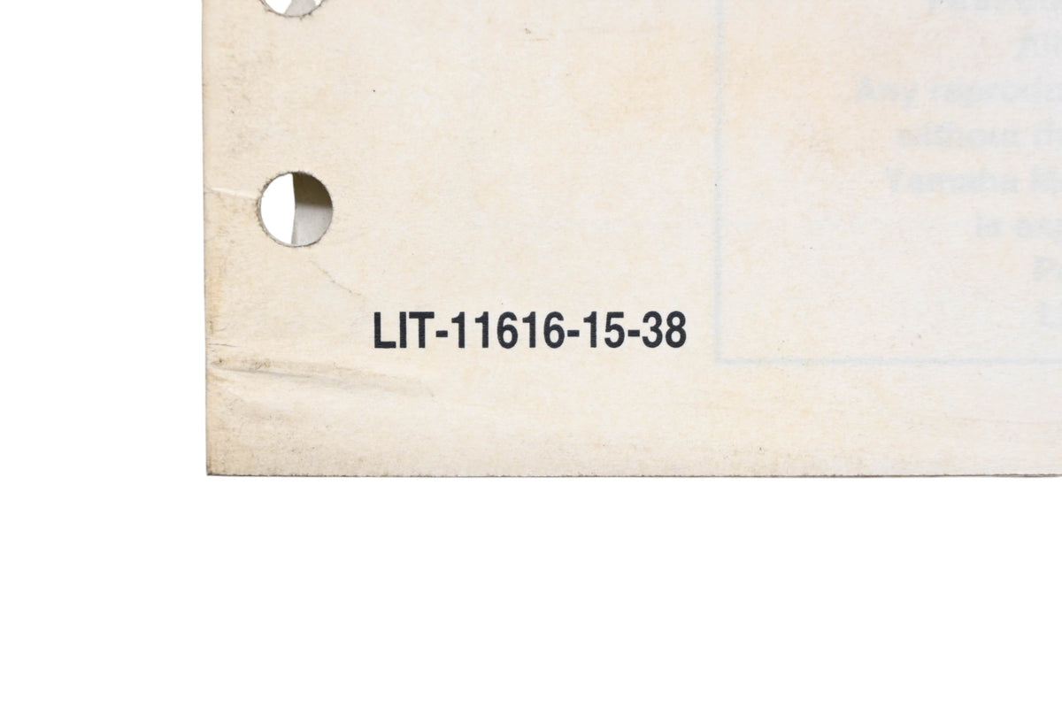 OEM Yamaha LIT-11616-15-38 YFM80WP Supplementary Service Manual