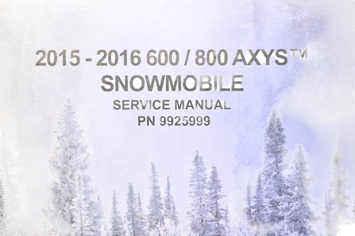 New OEM Polaris 9925999 15-16 600 800 AXYS Snowmobile Shop Service Manual NOS