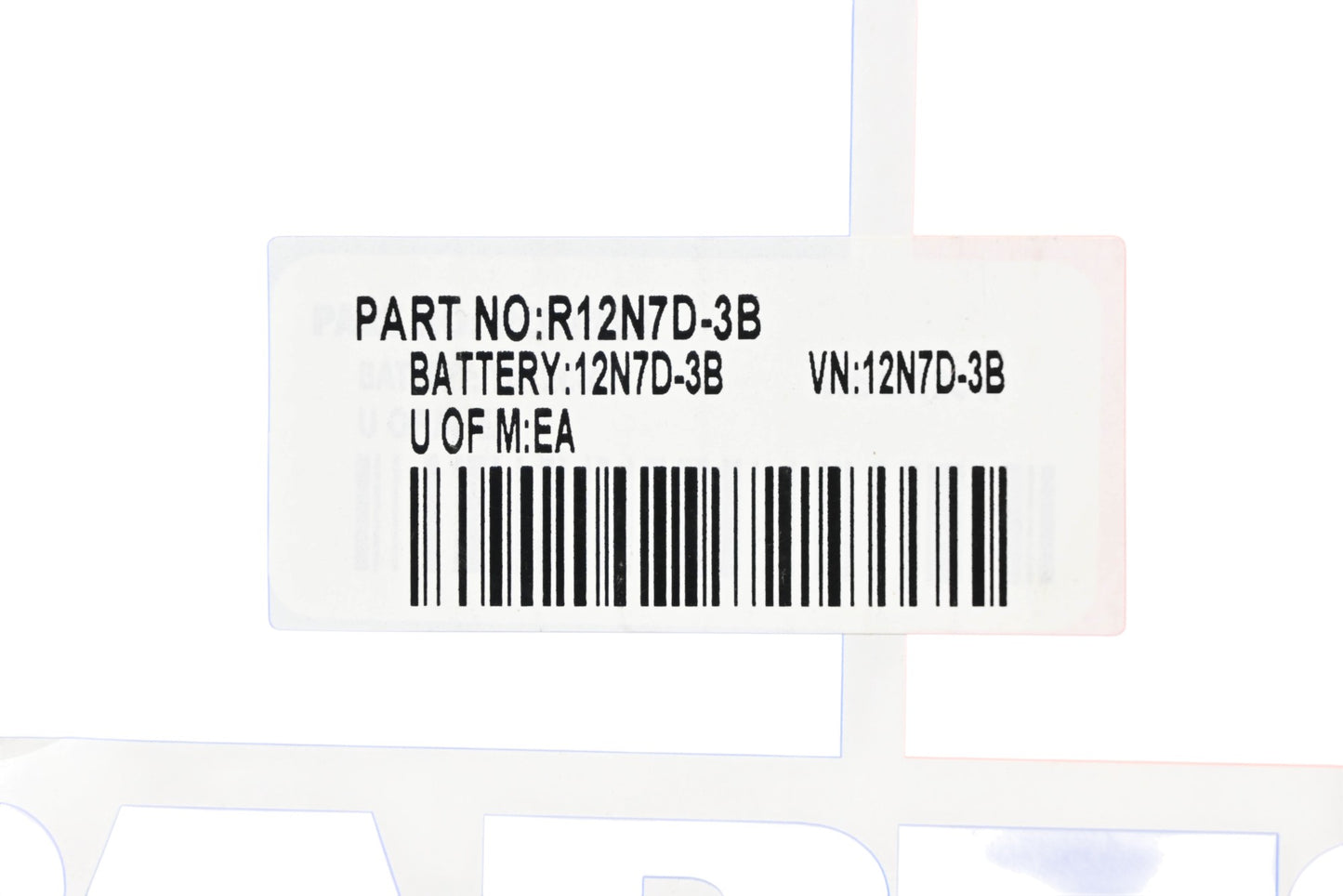 Parts Unlimited R12N7D-3B 12V Conventional Battery NOS