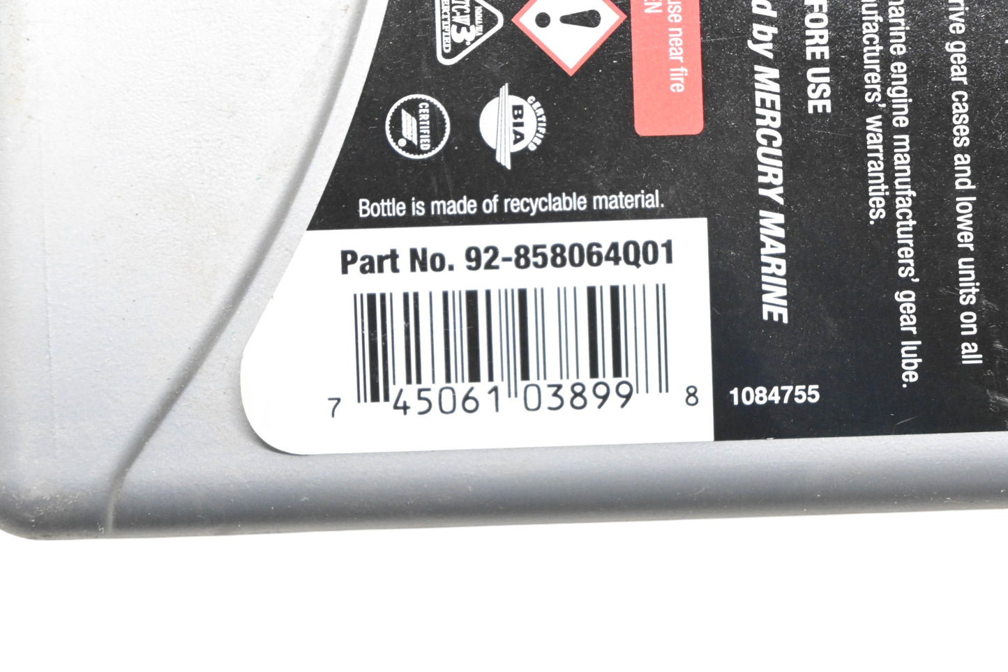Aftermarket 92-858064Q01, 745061038998 High Performance SAE 90 Gear Lube 1 Quart NOS
