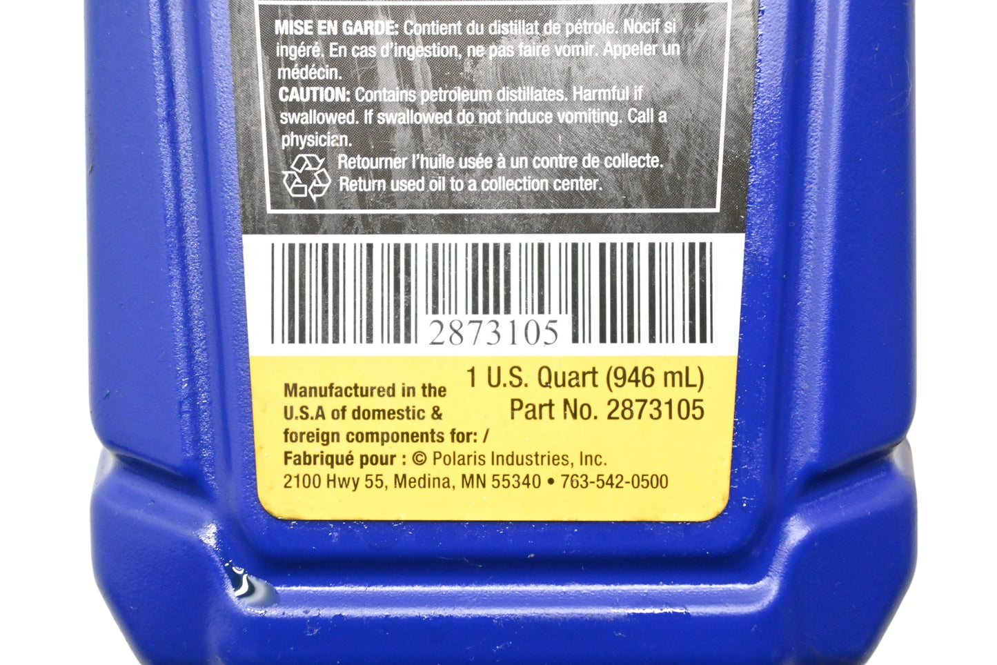 New OEM Polaris 2873105 Snowmobile Chaincase Lubricant 1 Quart NOS