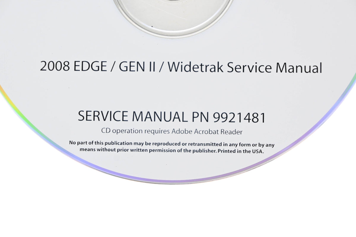 OEM Polaris 9921481-CD 08 Edge Gen II Widetrak Shop Service Manual