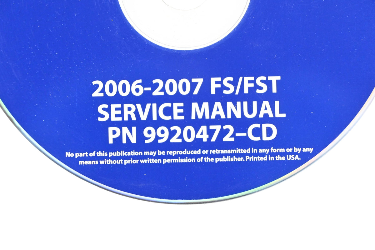 OEM Polaris 9920472-CD 06-07 FS FST Shop Service Manual CD