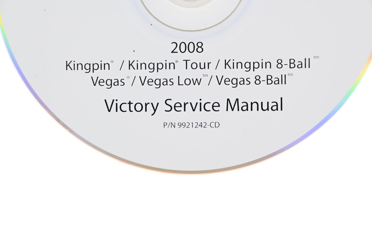 OEM Victory 9921242-CD 08 Kingpin Vegas Shop Service Manual CD