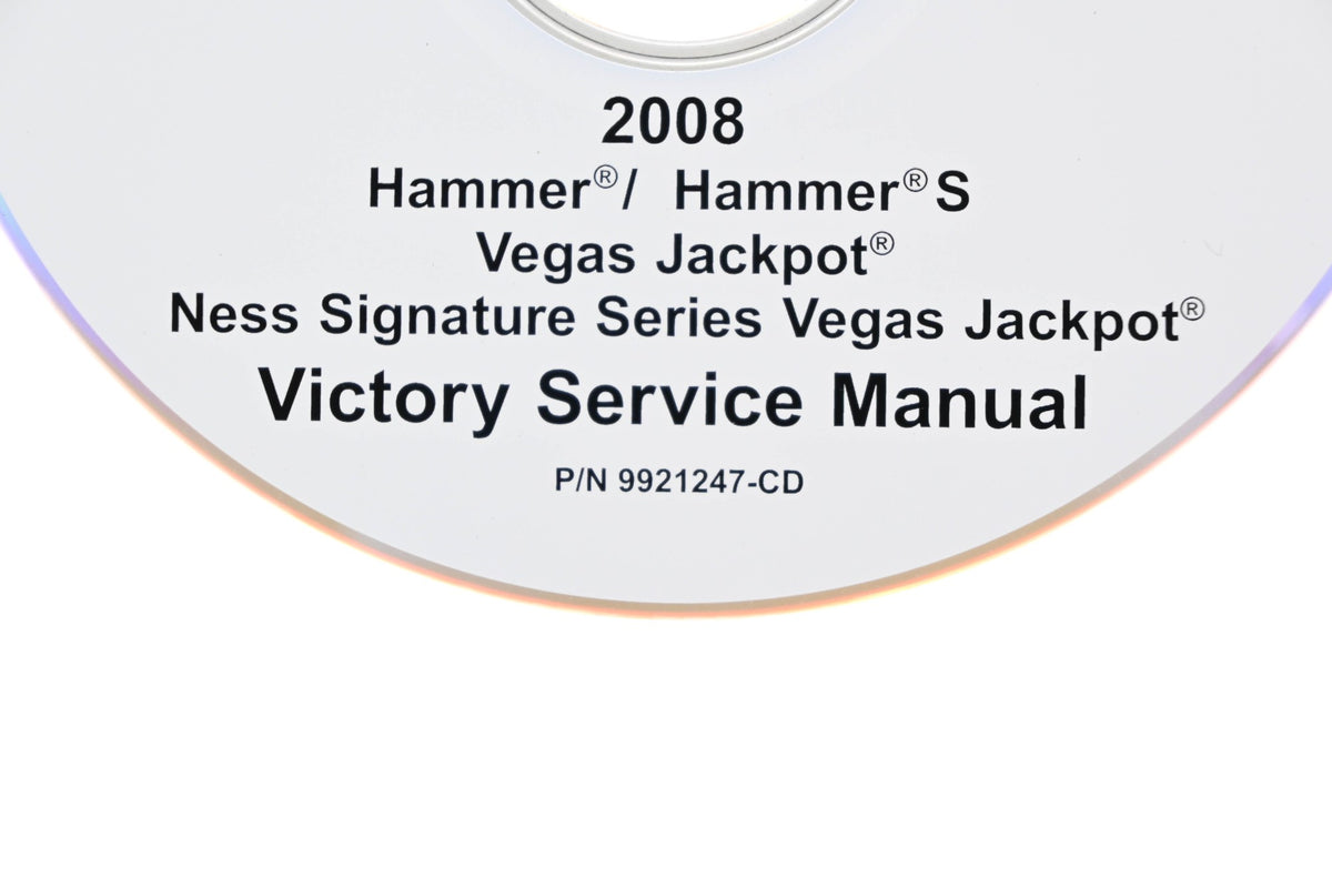 OEM Victory 9921247-CD 08 Hammer Vegas Shop Service Manual CD