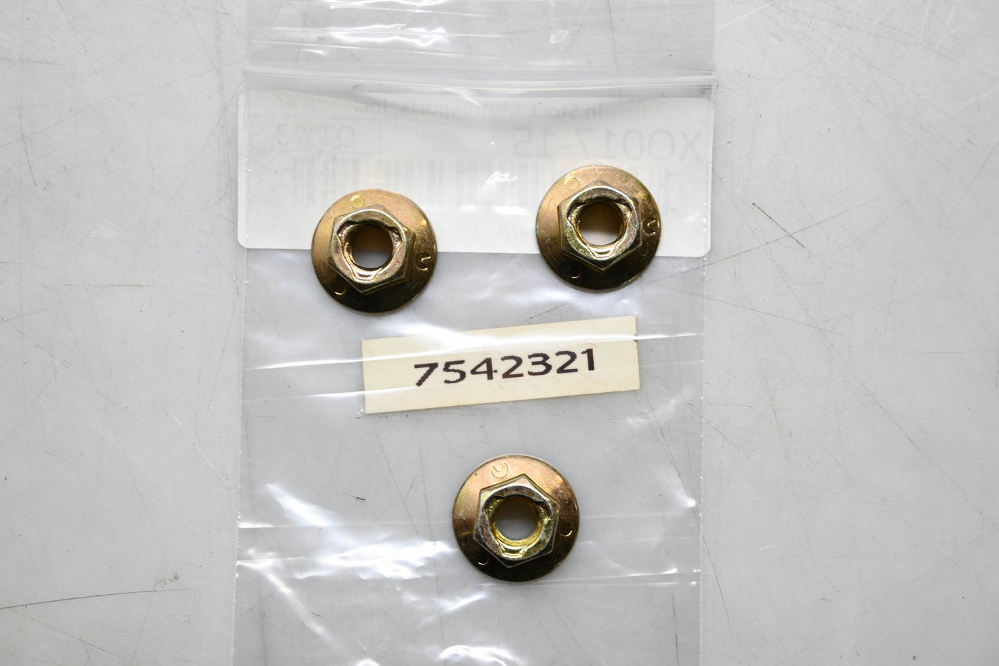 New OEM Polaris 7542321 Flange Nuts Qty 3 NOS