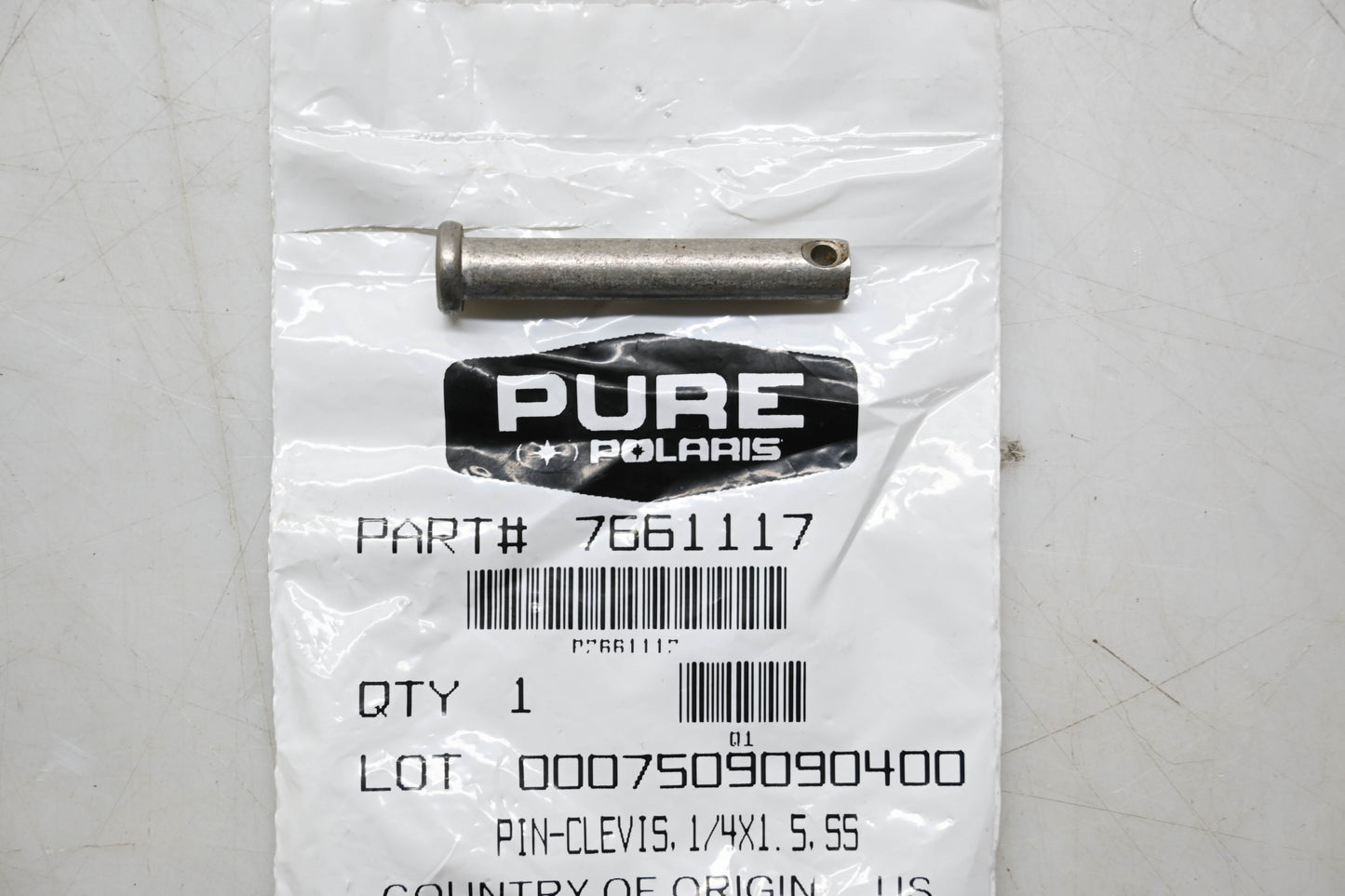 New OEM Polaris 7661117 Clevis Pin NOS
