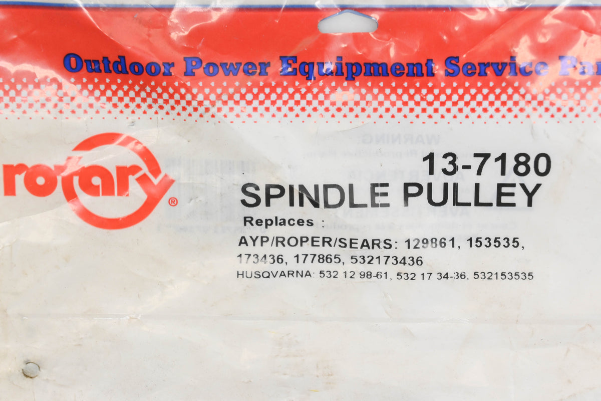 Rotary 13-7180, 153535, 532 12 98-61 5/8" x 5-3/16" x 5/8" Spindle Pulley NOS