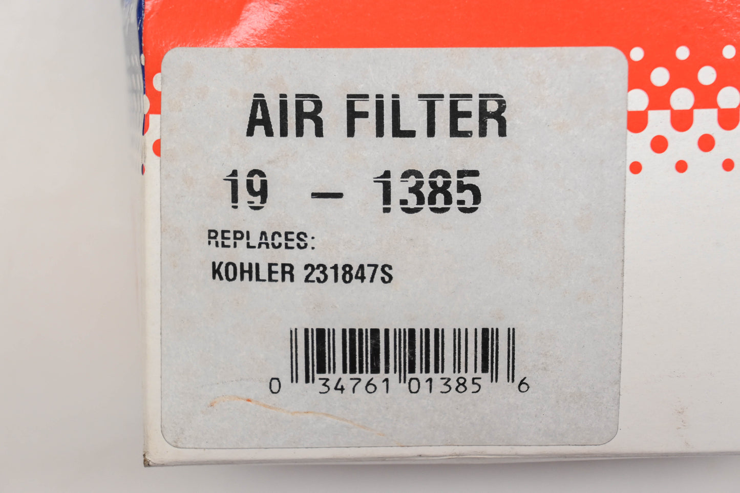 Rotary 19-1385, 231847S Air Filter NOS