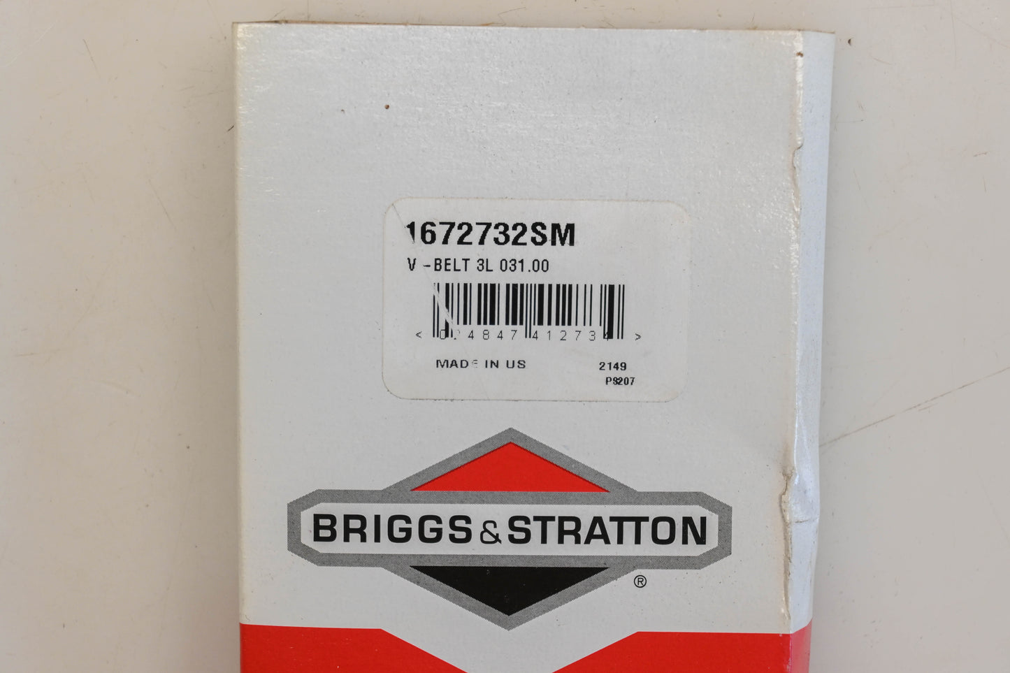 New OEM Briggs & Stratton 1672732SM, 1672732 3/8" x 31-1/2" Cog V-Belt NOS