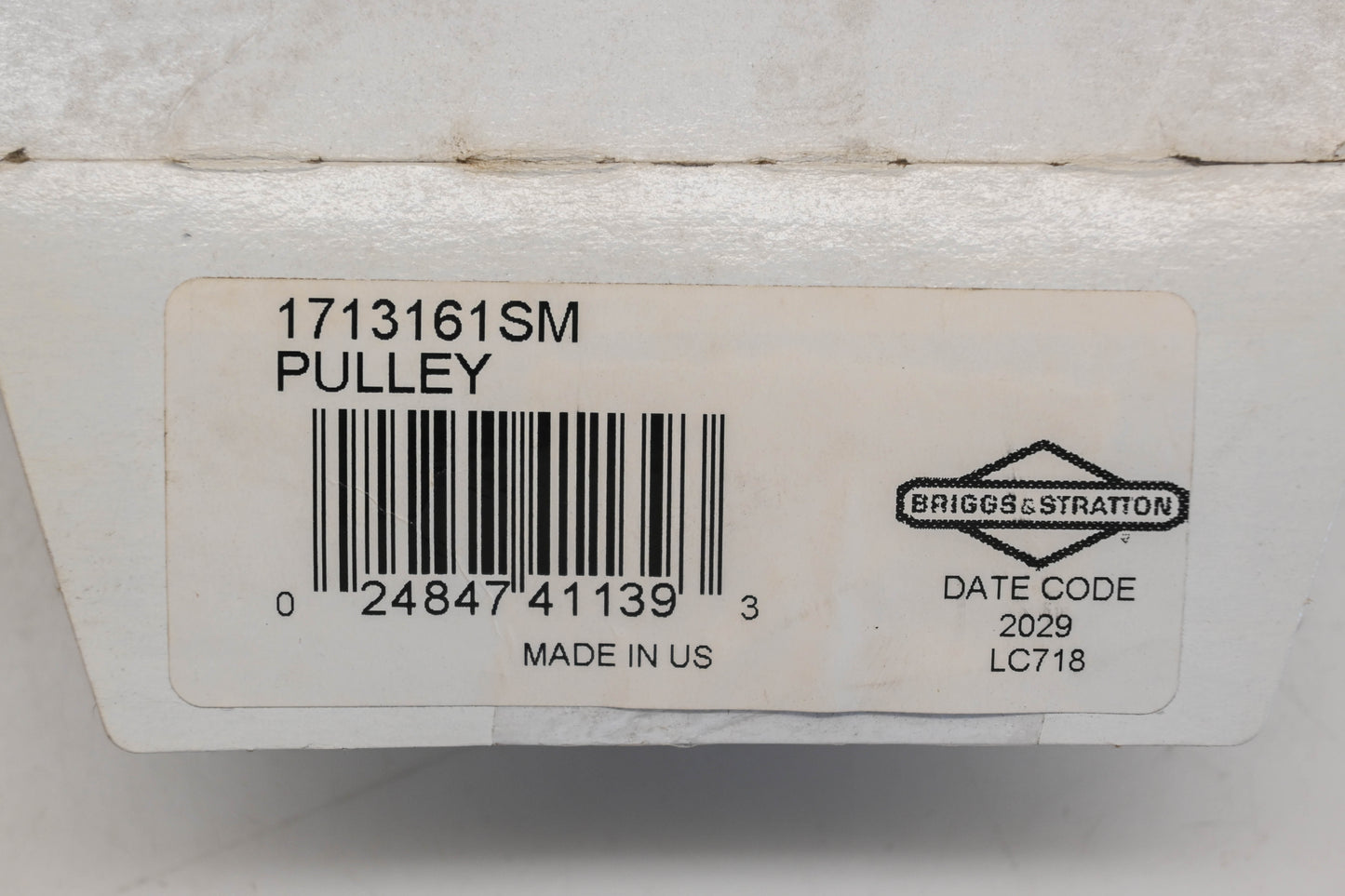 New OEM Briggs & Stratton 1713161SM 1/2" x 4-1/2" x 1" Pulley NOS