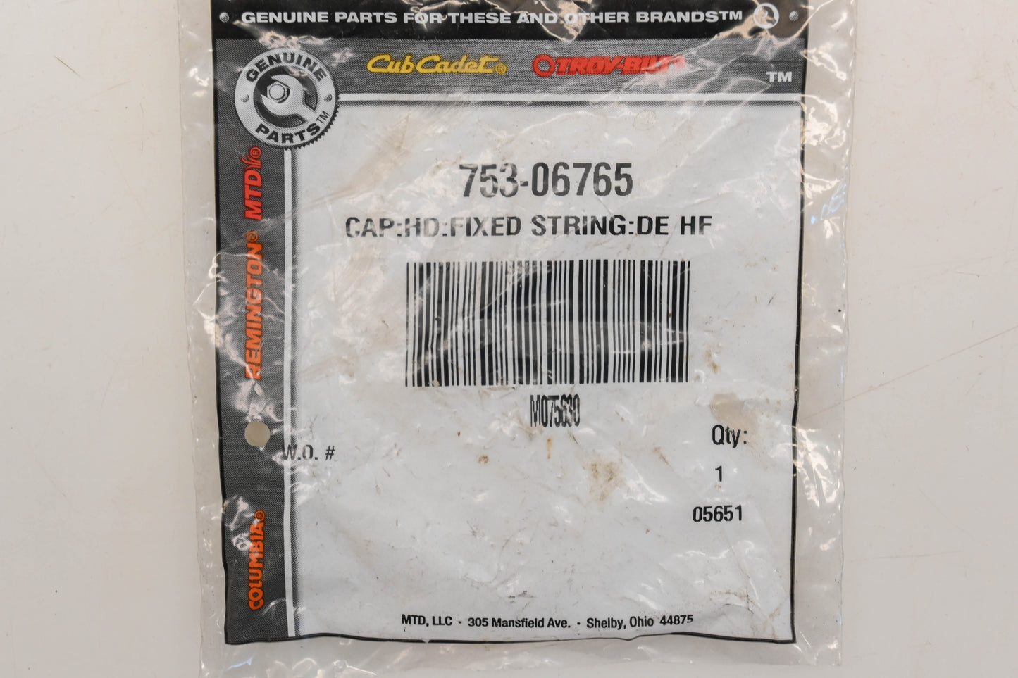 MTD 753-06765 Fixed String Cap NOS