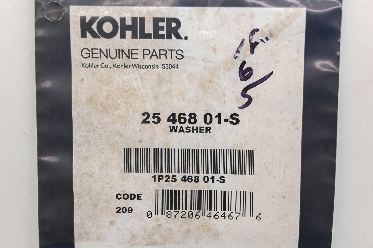 Kohler 25 468 01-S Washer NOS