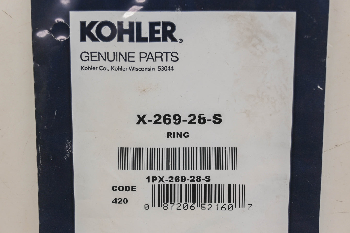 Kohler X-269-28-S Ring NOS