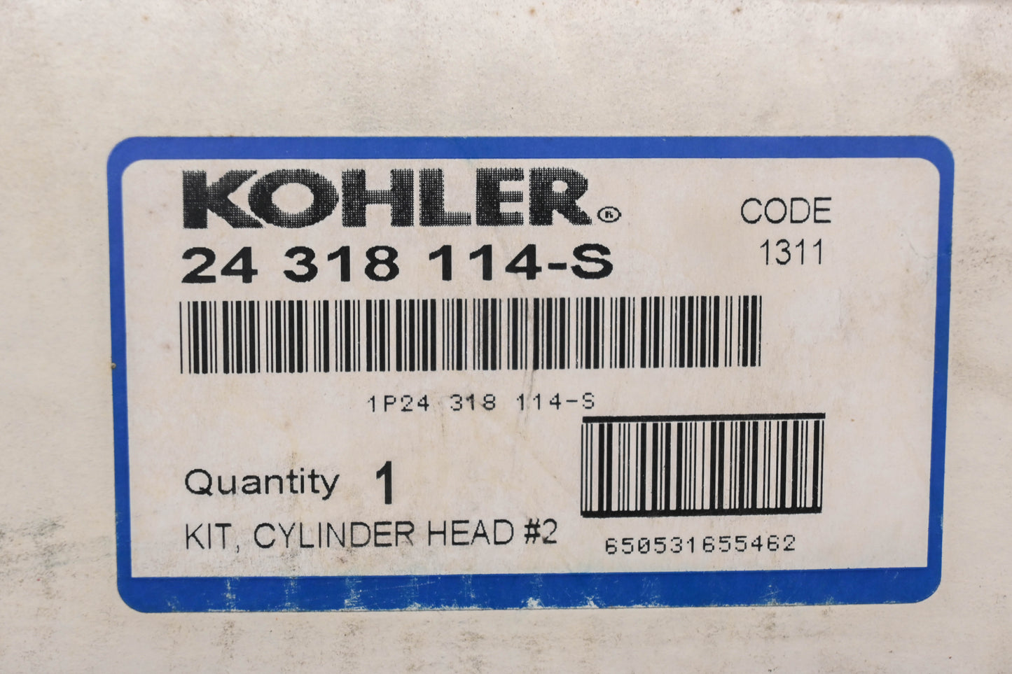 Kohler 24 318 114-S Cylinder Head Kit NOS