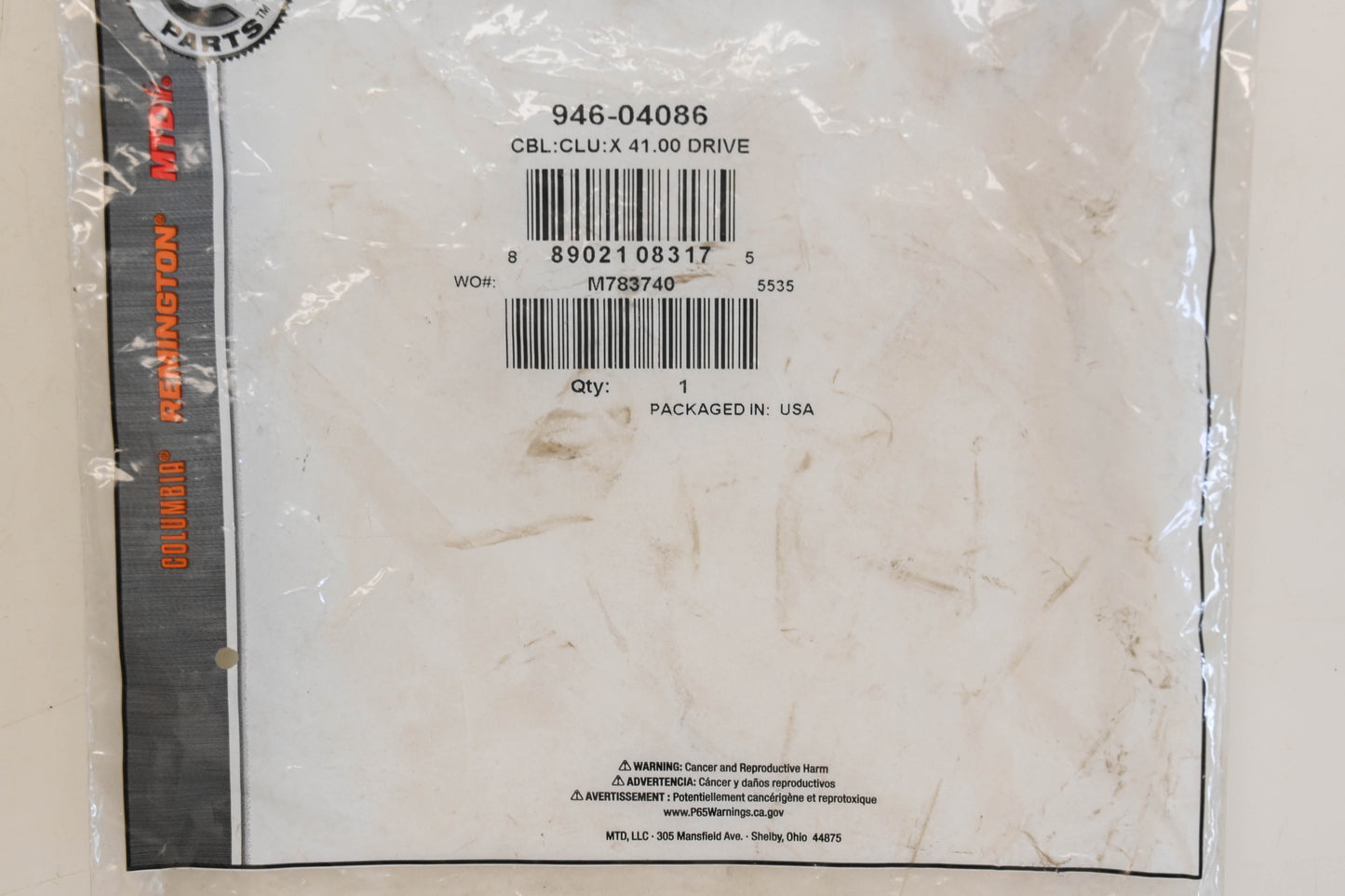 MTD 946-04086, 746-04086 Drive Cable Kit NOS