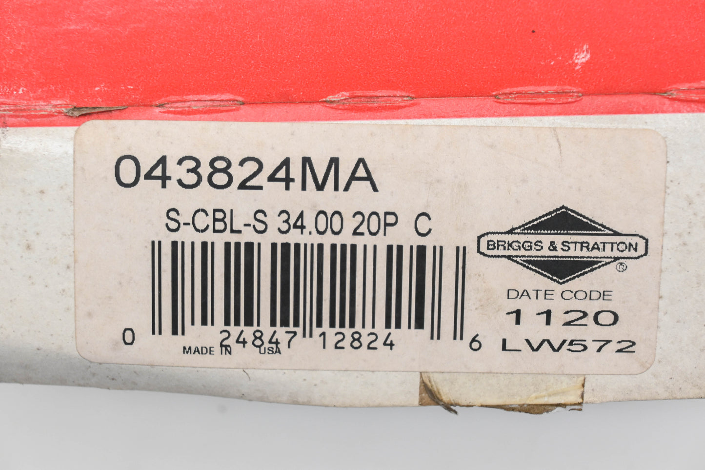 New OEM Briggs & Stratton 043824MA Engine Stop Cable NOS