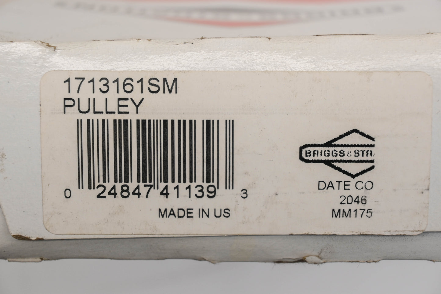 New OEM Briggs & Stratton 1713161SM 1/2" x 4-1/2" x 1" Pulley NOS