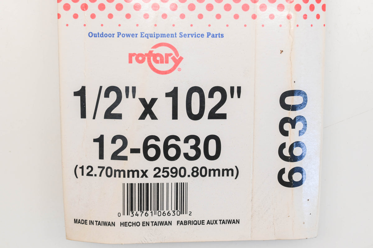 Rotary 12-6630, 4L-1020, M41960 1/2" x 102" V-Belt NOS