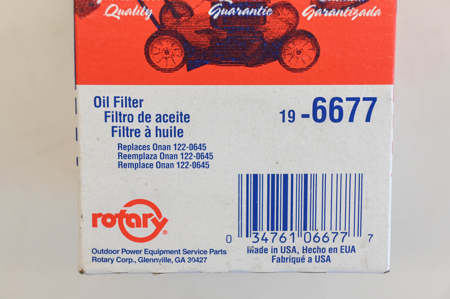 Rotary 19-6677, 122-0645, 52 050 02-S Oil Filter NOS