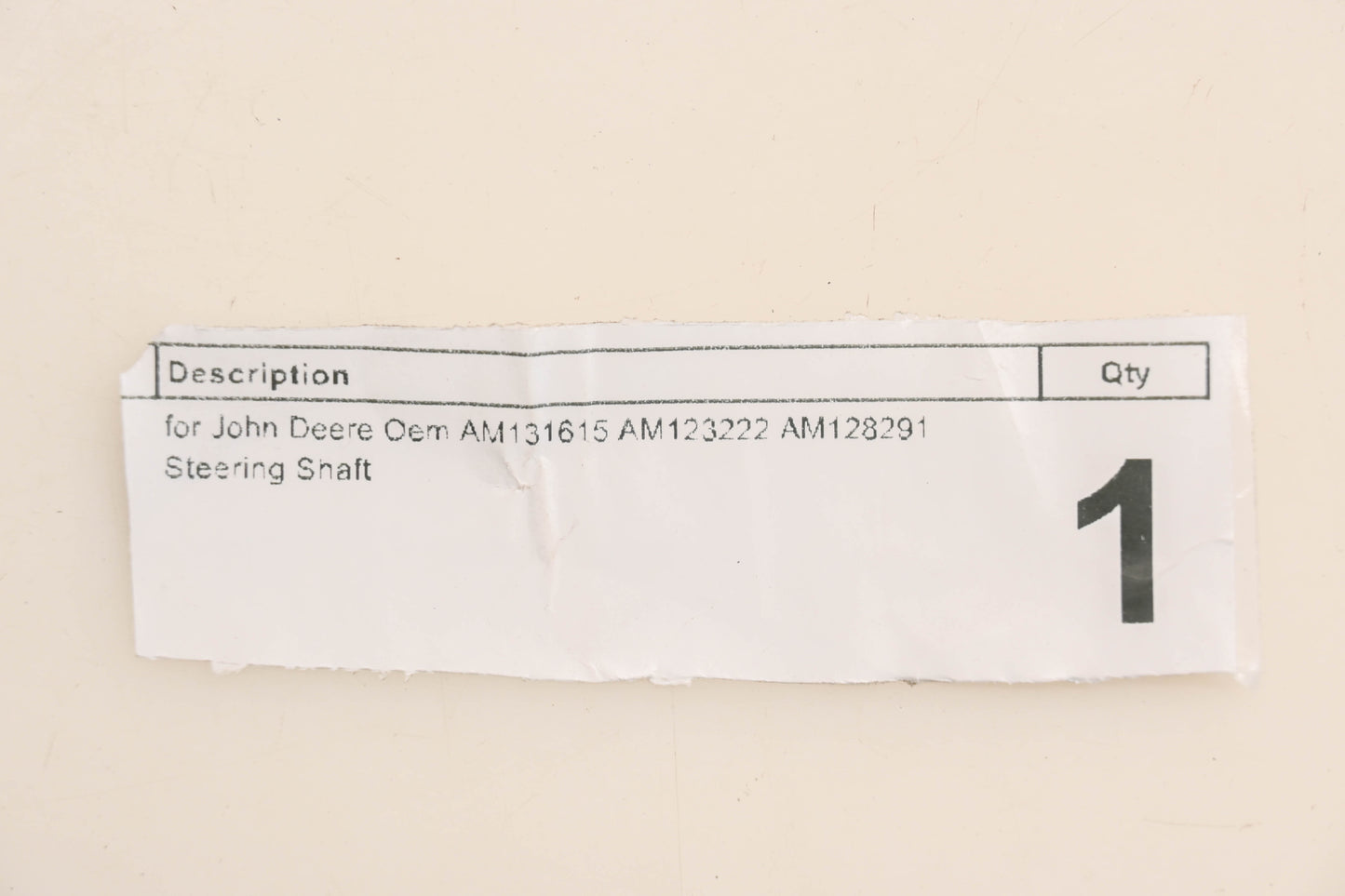 New OEM John Deere AM131615, AM123222, AM128291 Steering Shaft NOS