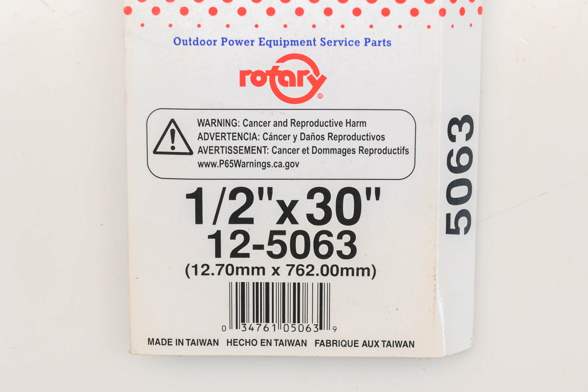 Rotary 12-5063, 4L-300, 954-0196 1/2" x 30" V-Belt NOS