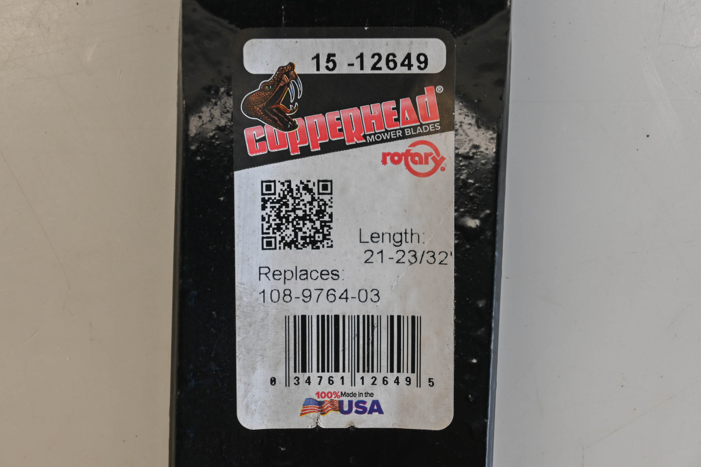 Rotary 15-12649, 108-9764-03, 131-4547-03 21-23/32" x 2-1/4" x 7/16" Mower Blades Qty 2 NOS