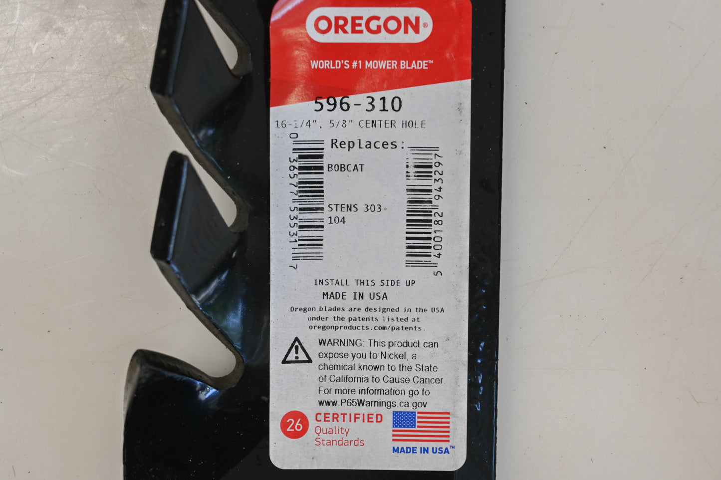Oregon 596-310, 303-104 16-1/4" x 3" x 5/8" Mower Blades Qty 6 NOS
