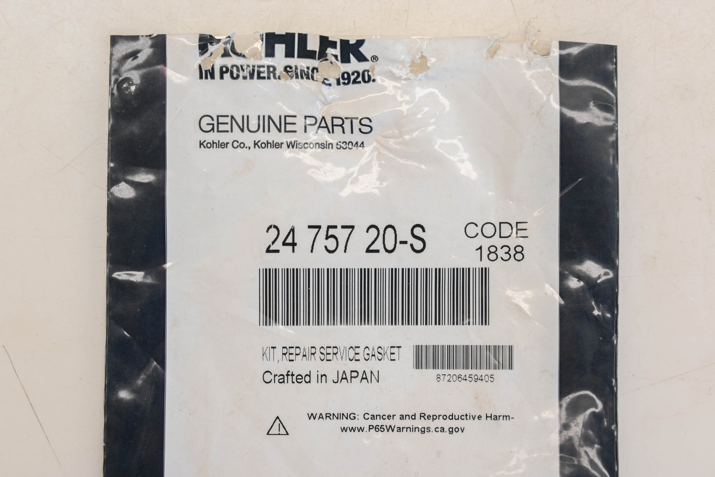 Kohler 24 757 20-S Carburetor Repair Kit NOS