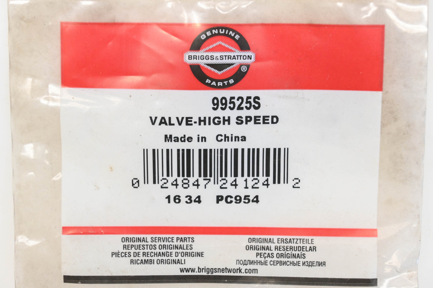New OEM Briggs & Stratton 99525S High Speed Valve NOS